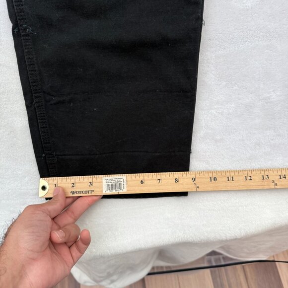 Dickies Pants Men 34x32 Black Canvas Carpenter Workwear Straight Leg - Picture 7 of 10